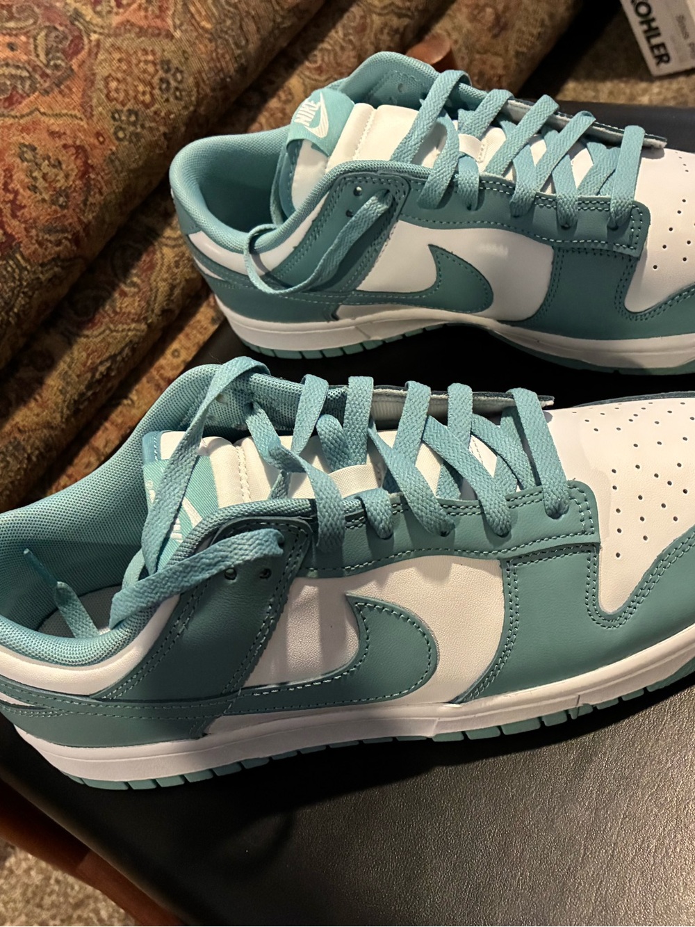 Nike Dunk Low Athletic Shoes Denim Turquoise Mens Blue DV0833-106